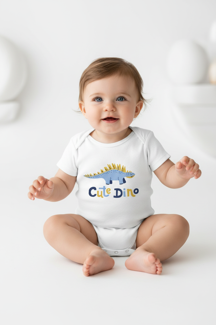 Baby - White romper sitting studio