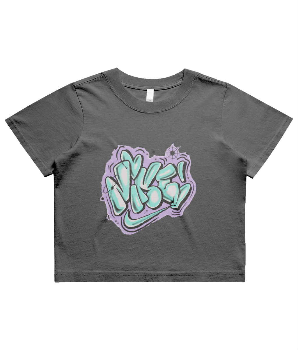 Ausgeblichenes bauchfreies T-Shirt Nike