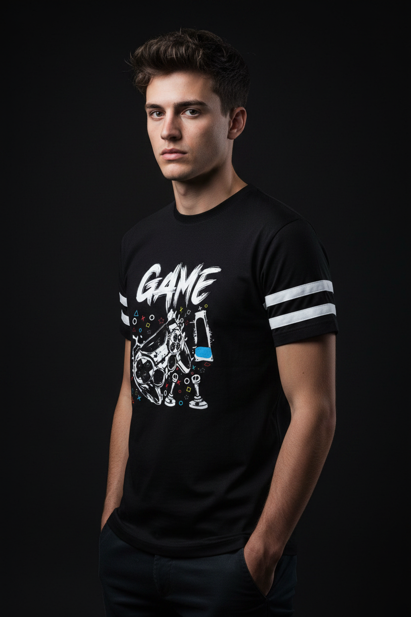 Black/White - Dark Studio Side Angle
