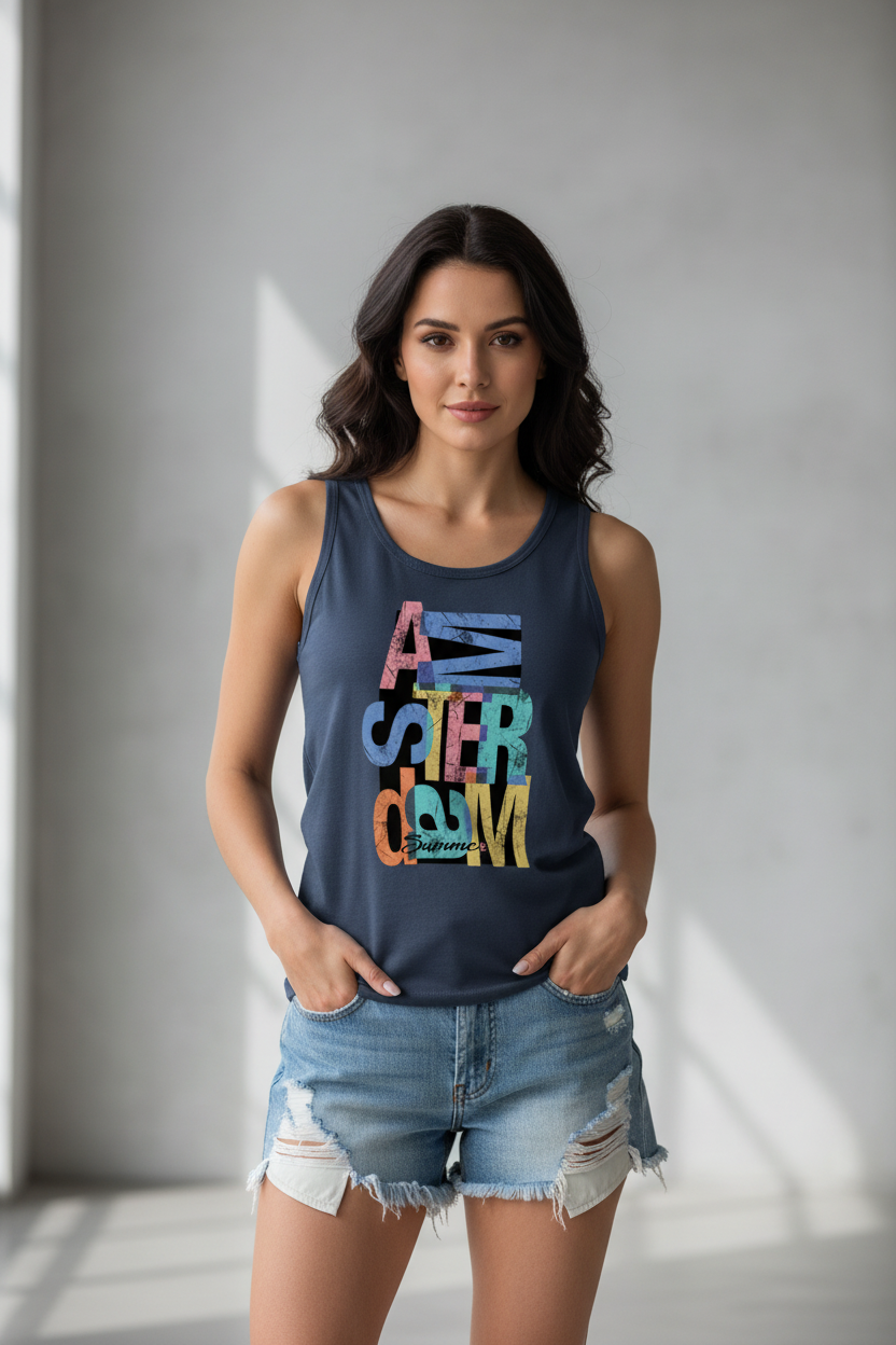 Navy - SoftStyle Tank Top