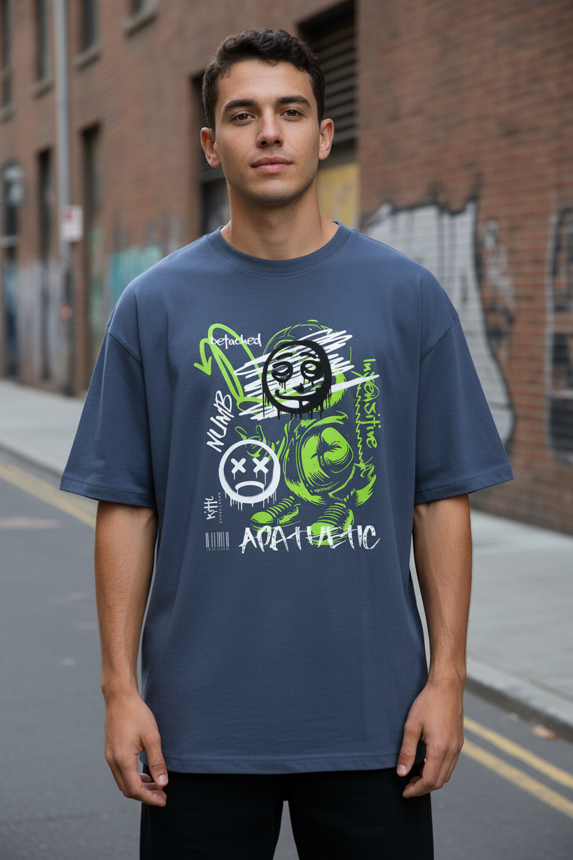 Vintage Blue - Heavy Oversize Tee
