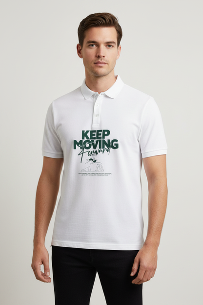 Male model - White polo