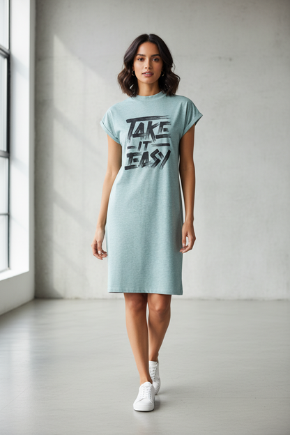 Blue Mint - Ladies Turtle Extended Shoulder Dress