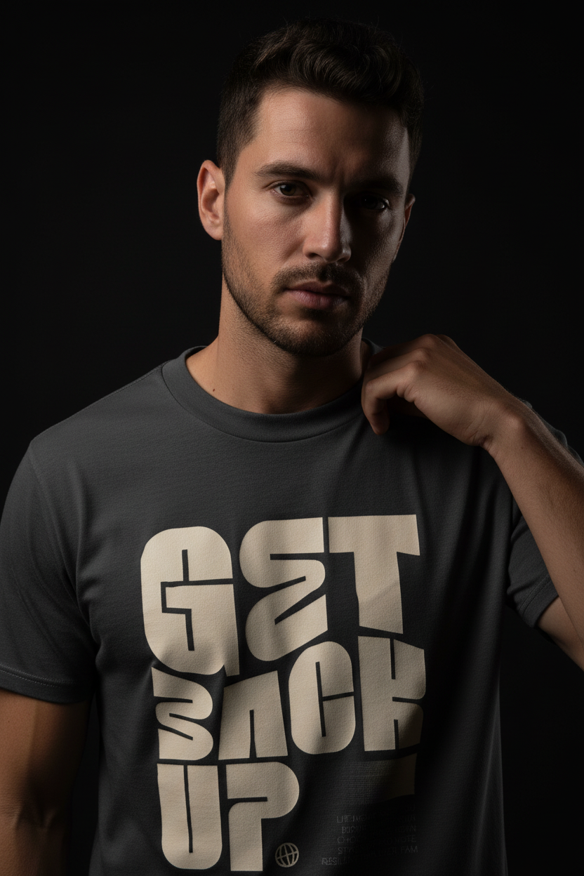 Close-up male dark studio - Black